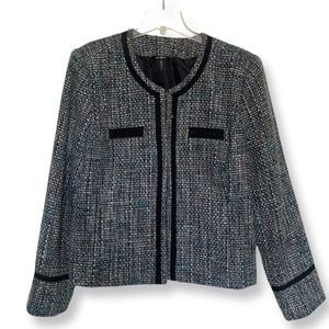 Daisy Fuentes Twill Turquoise and Black Blazer XL